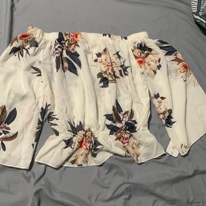 Off the shoulder crop top